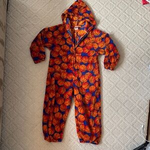 Cozy Basketball Print Kids Footie